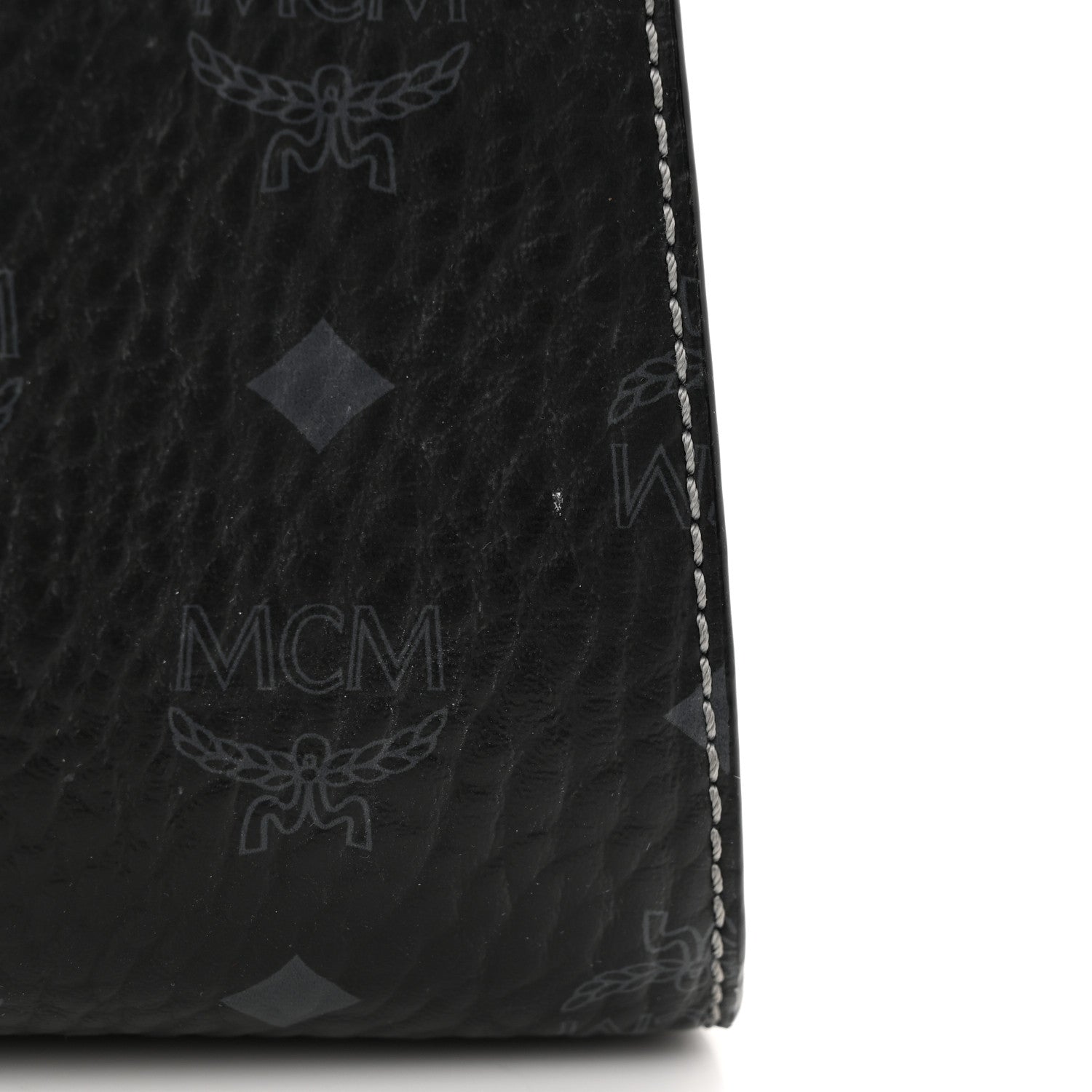 MCM Visetos Medium Luisa Shopper Tote Black 11 of 15