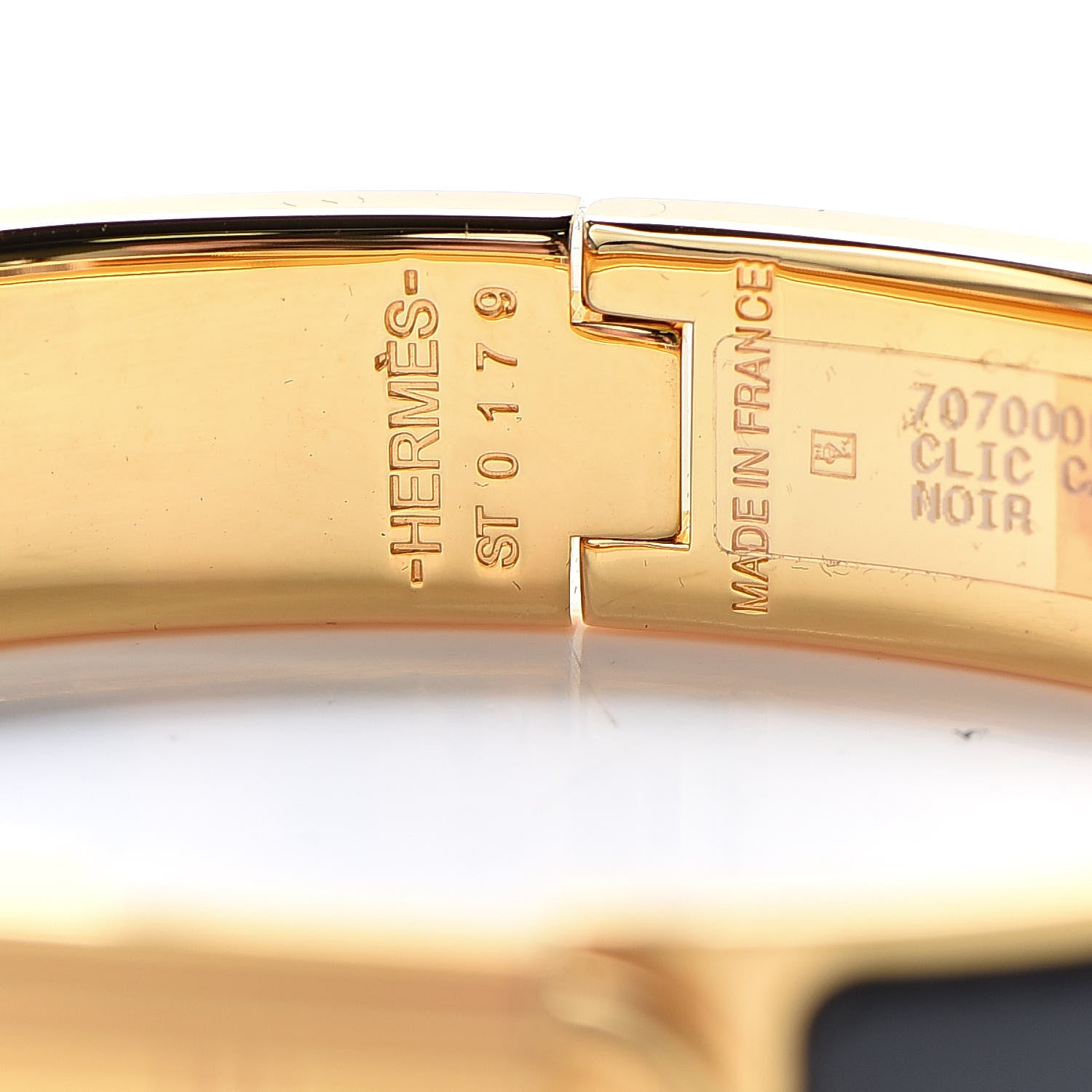 Hermes Enamel Narrow Clic Cadenas Bracelet PM Black 4 of 6