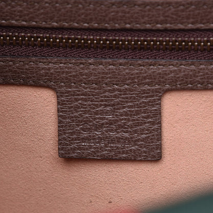 Gucci Textured Calfskin Web Crystal Butterfly Stripe Medium Totem Top Handle Bag New Acero 7 of 14