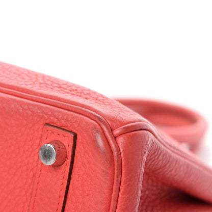 Hermes Taurillon Clemence Birkin 30 Bougainvillea 11 of 14