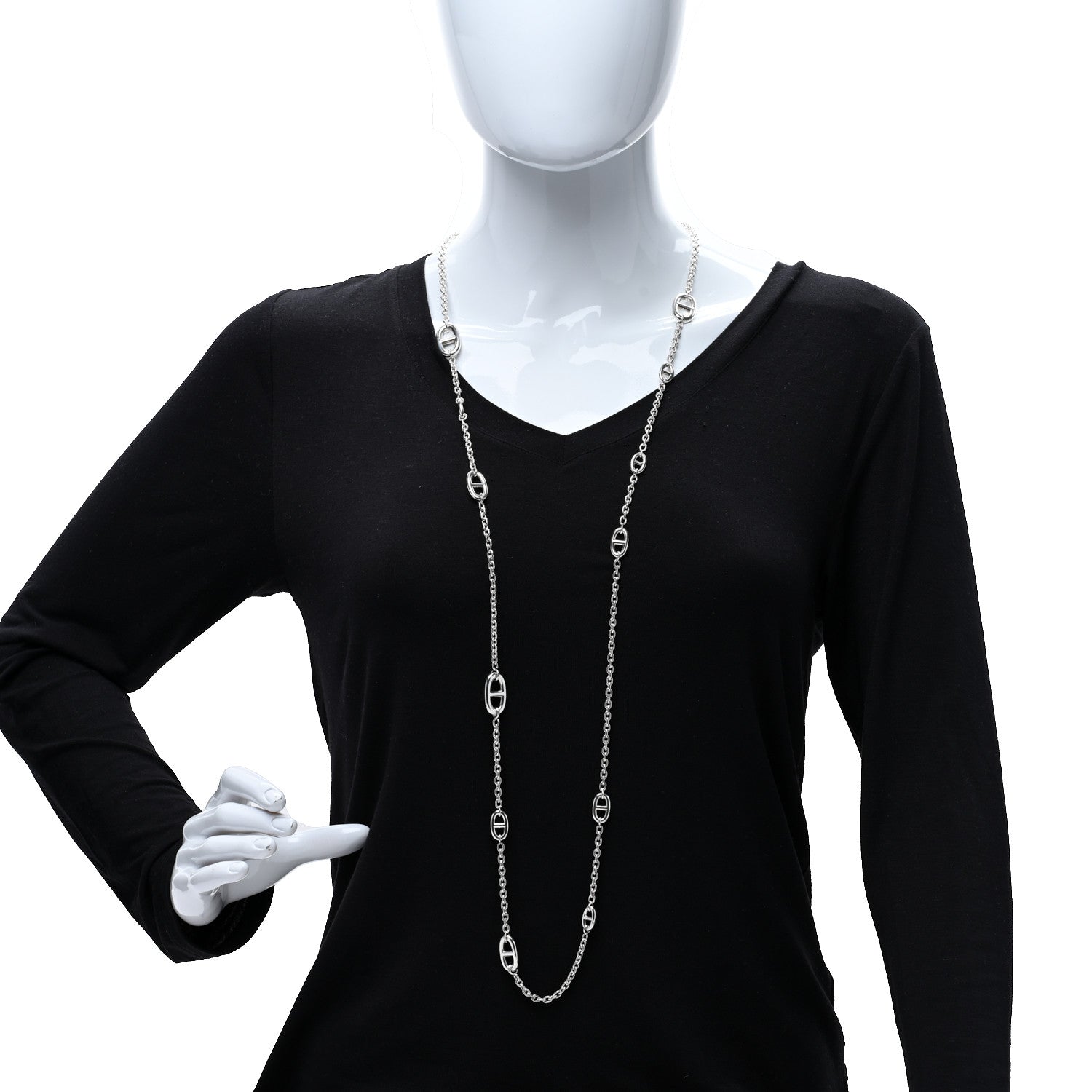 Hermes Sterling Silver Farandole Necklace 120 3 of 4