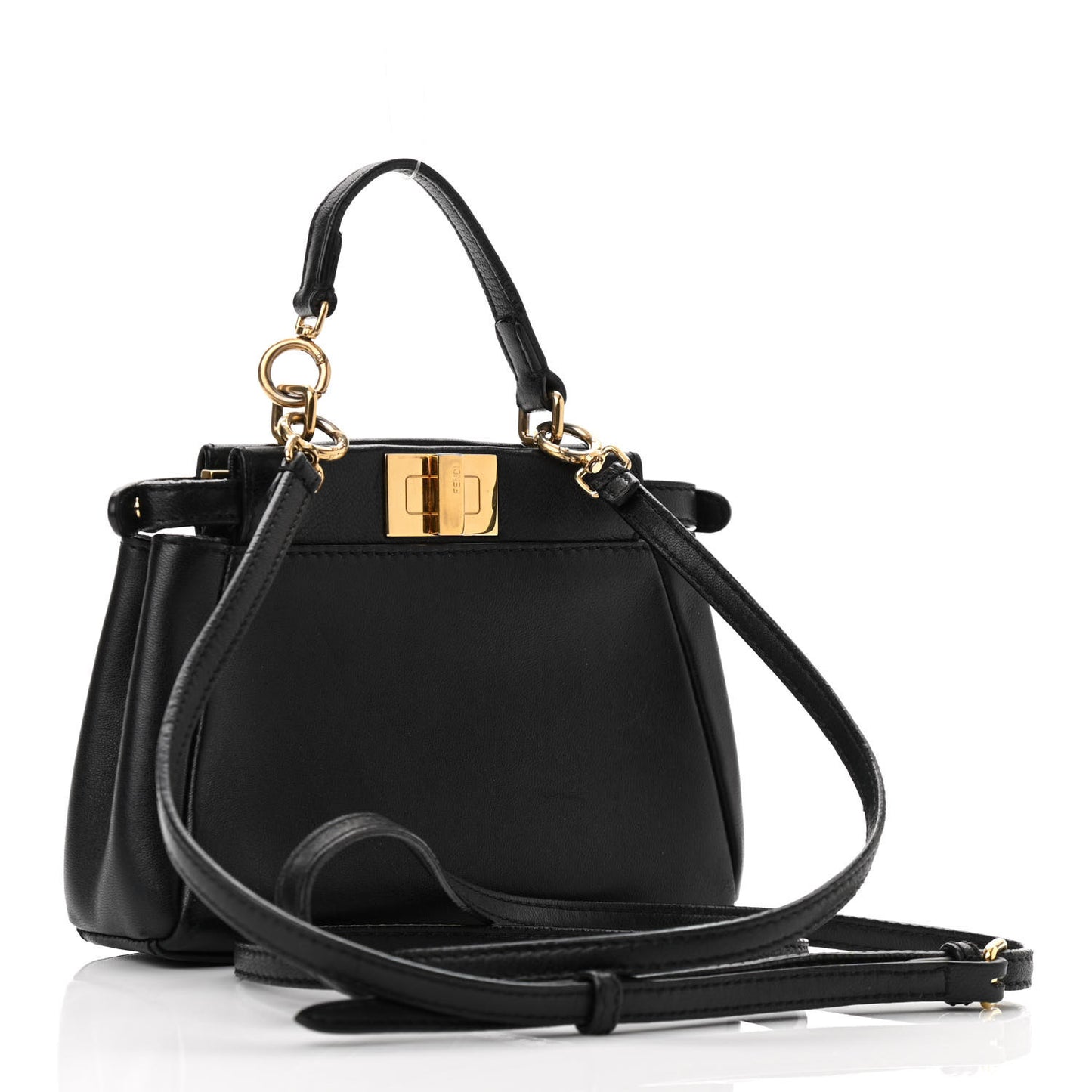Nappa Micro Peekaboo Iconic Satchel Black