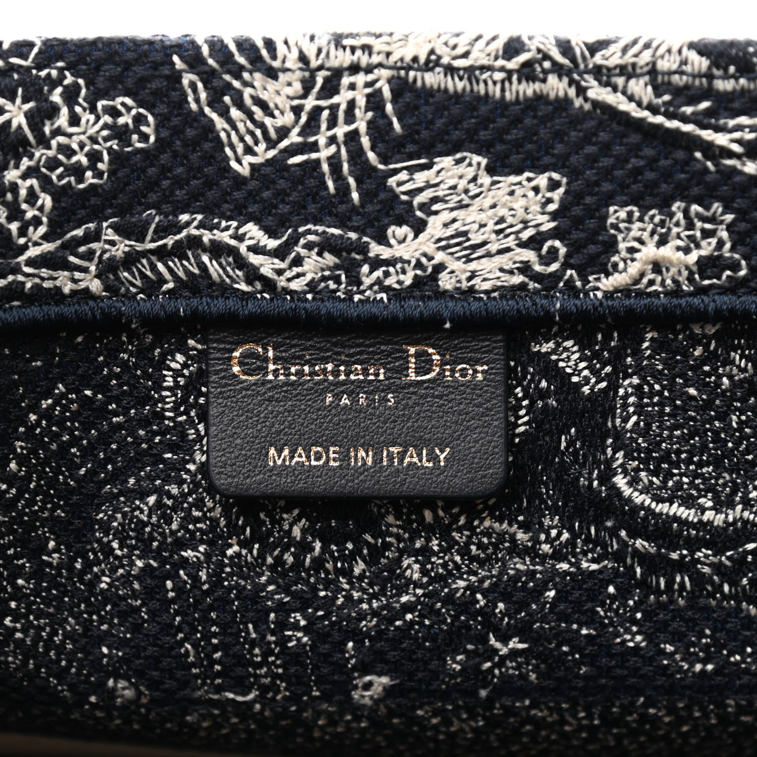 Christian Dior Canvas Embroidered Medium Toile De Jouy Reverse Book Tote Blue 6 of 10