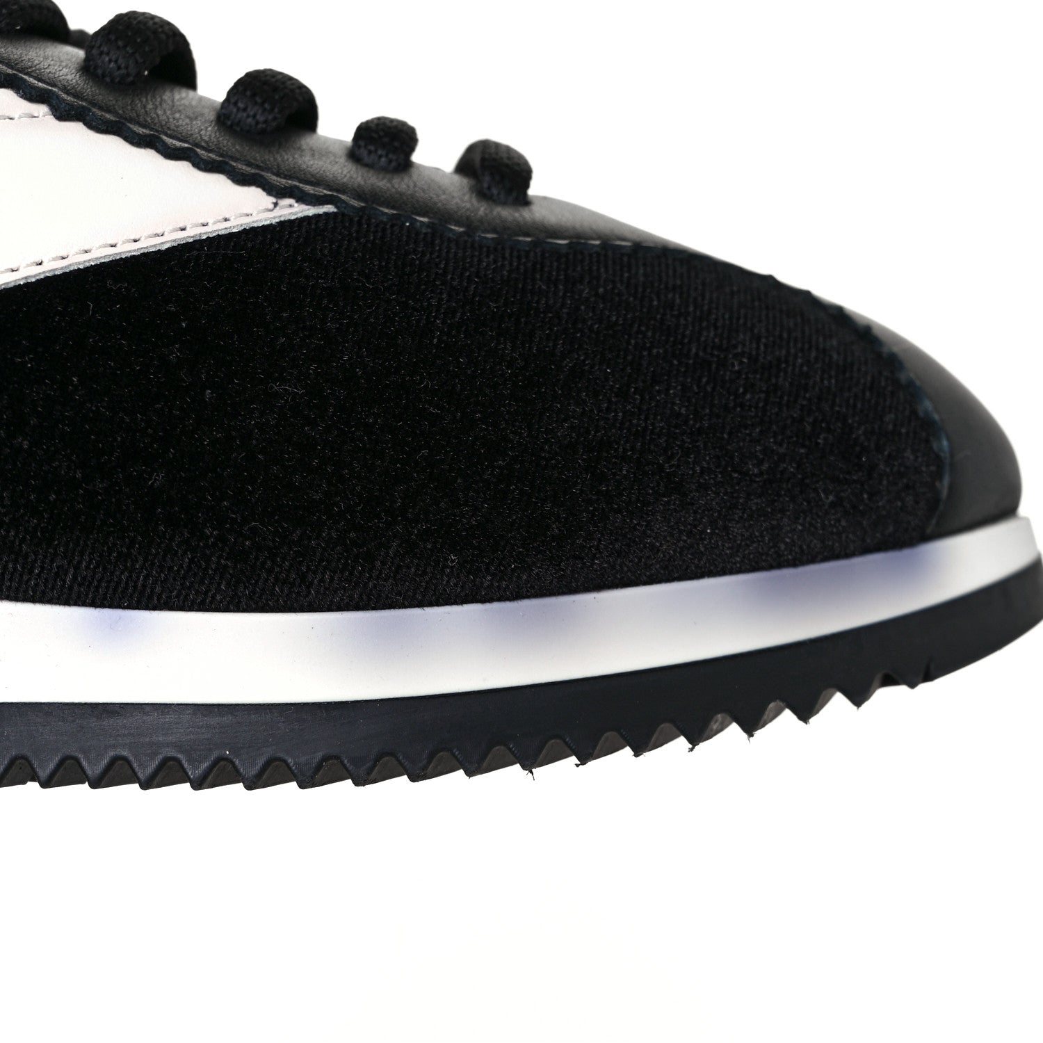 Christian Dior Velvet Mix Diorun Sneakers 36 Black Off White 10 of 11