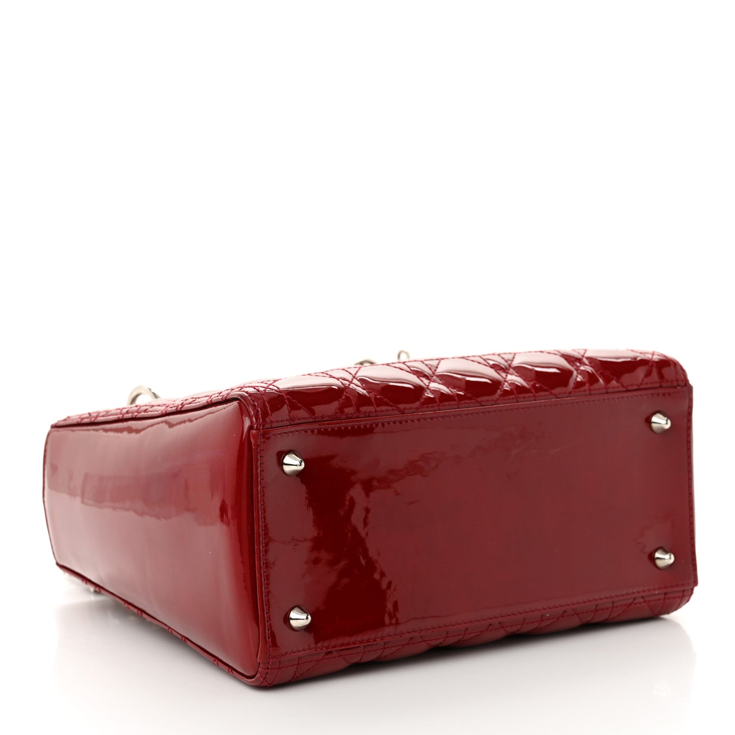 Patent Cannage Medium Lady Dior Red