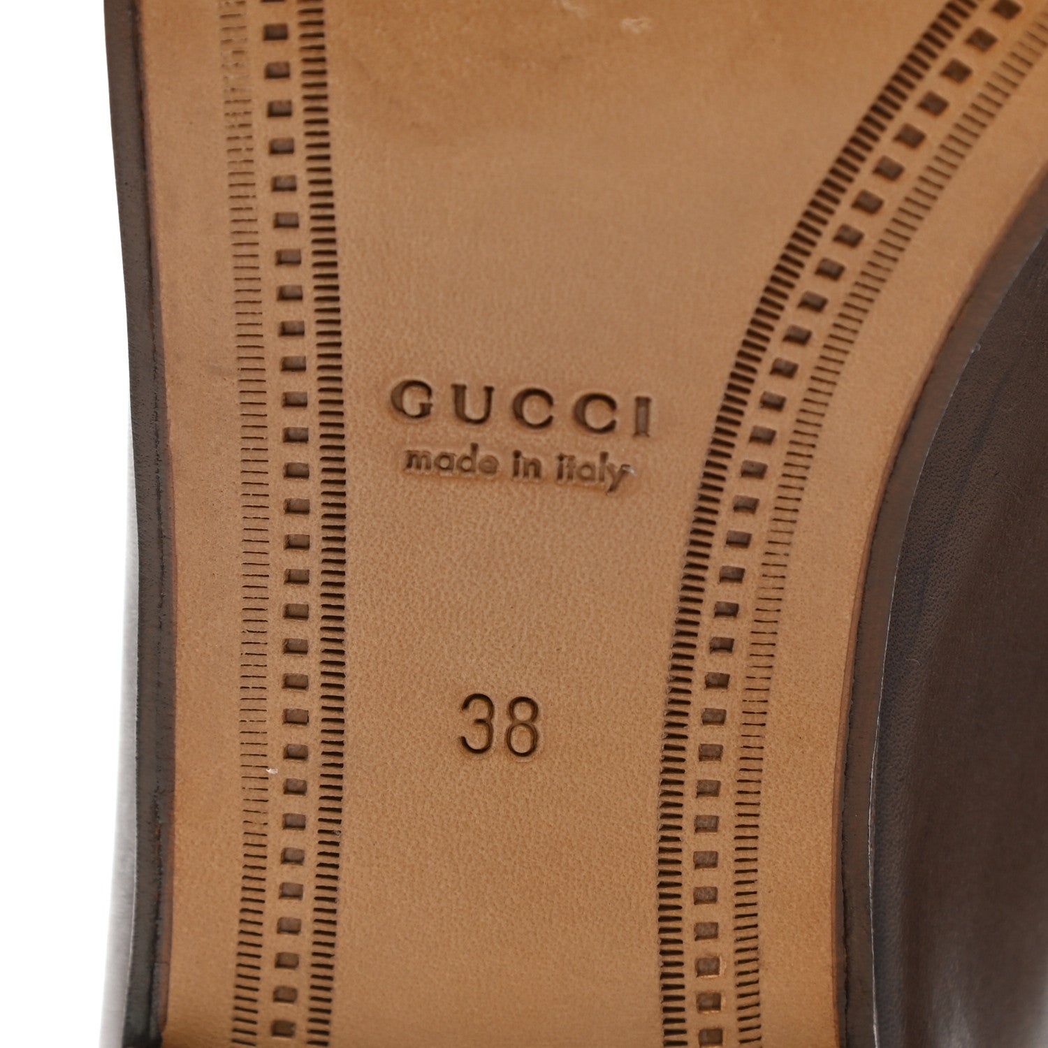 Gucci Calfskin Womens Jordaan Loafers 38 Fondente Brown 7 of 8