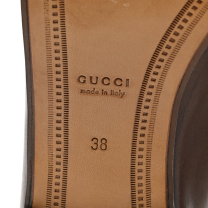 Gucci Calfskin Womens Jordaan Loafers 38 Fondente Brown 7 of 8