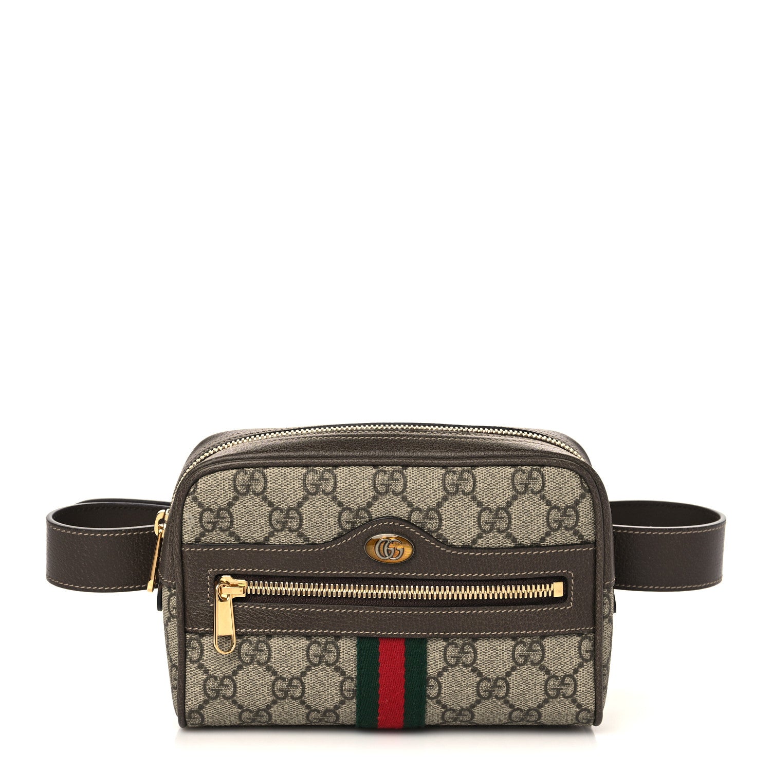 Gucci GG Supreme Monogram Web Small Ophidia Belt Bag 75 30 Dark Brown 1 of 8