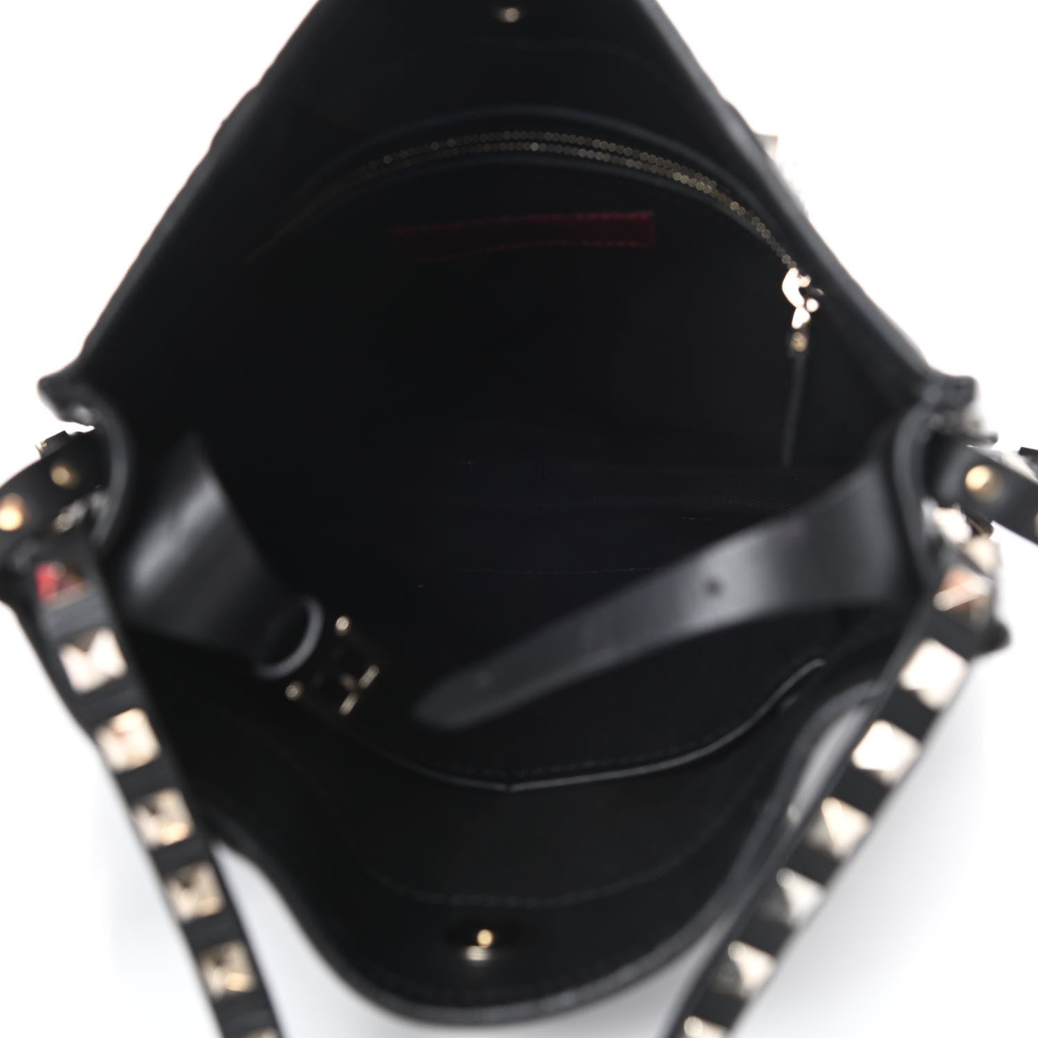 Valentino Garavani Vitello Rockstud Shopper Tote Black 5 of 15