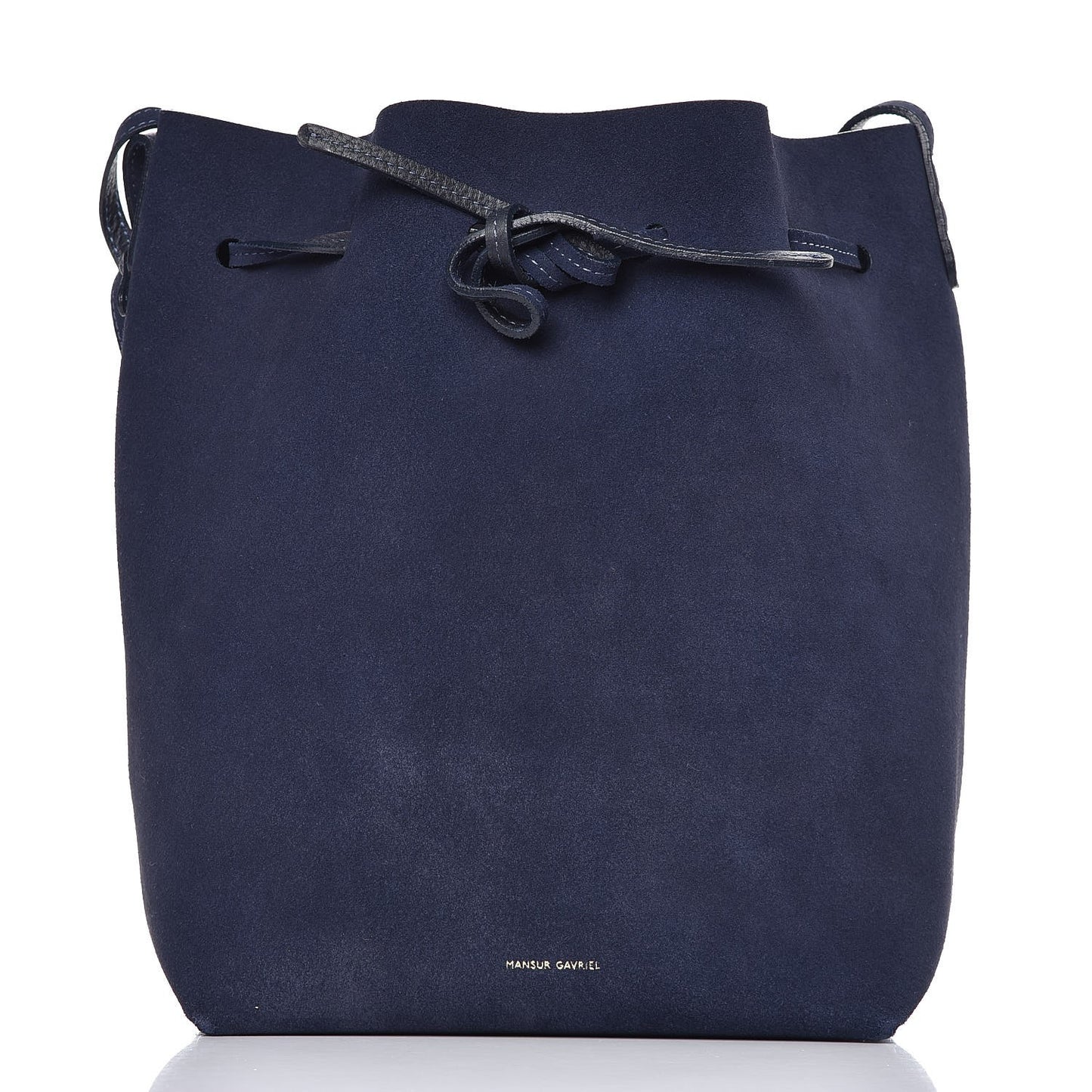 Suede Bucket Bag Blu