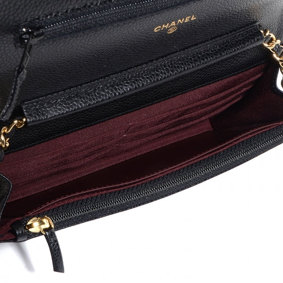 Chanel Caviar Quilted Wallet On Chain WOC Black 5 of 9