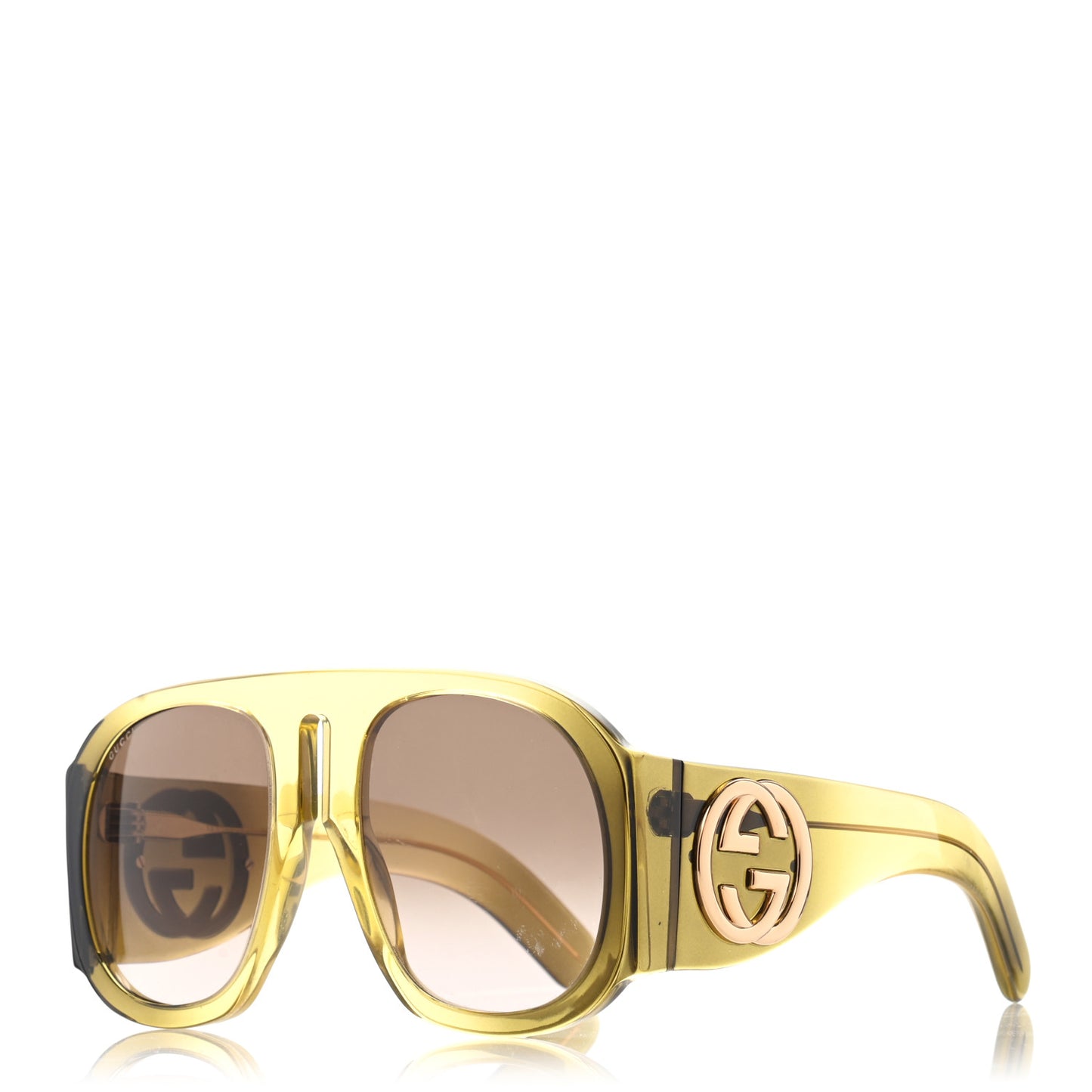 Oversized Aviator Sunglasses GG0152S Yellow