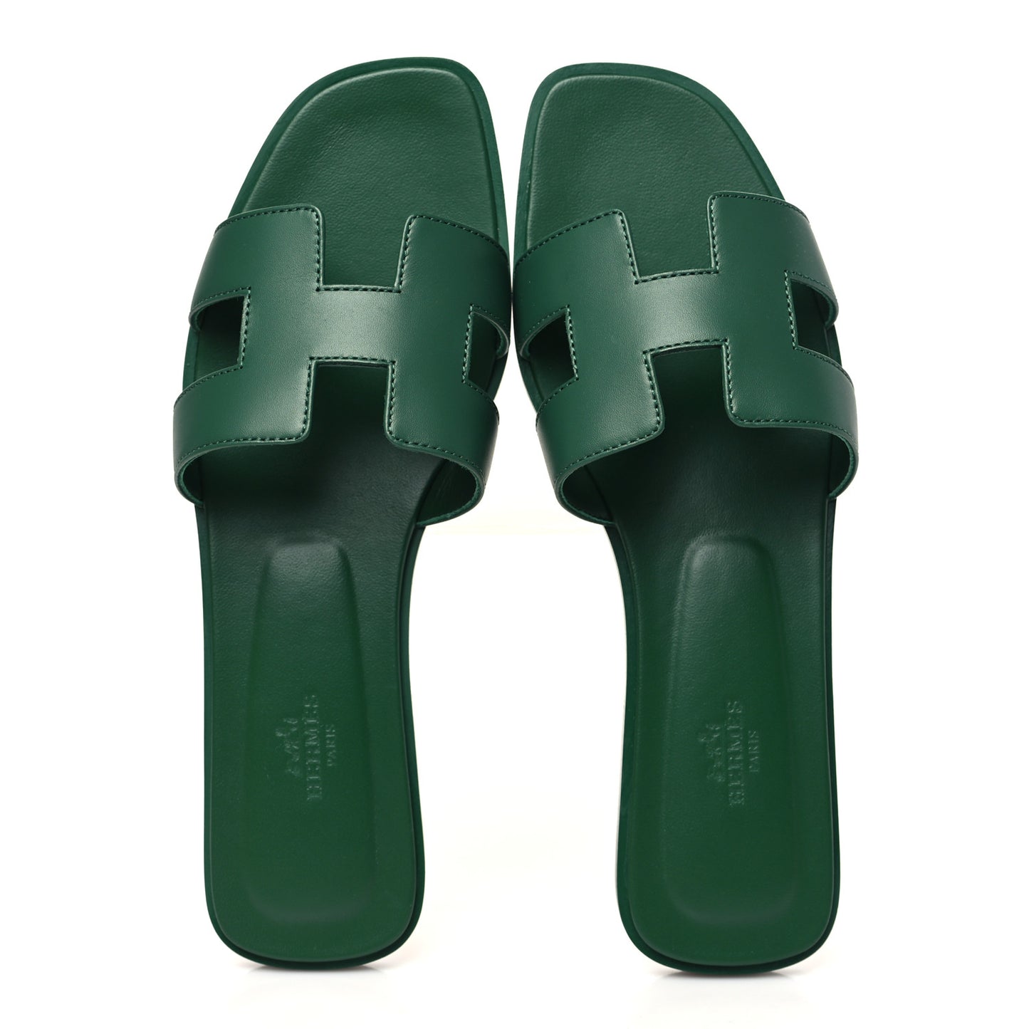 Calfskin Oran Sandals 40 Vert Viride