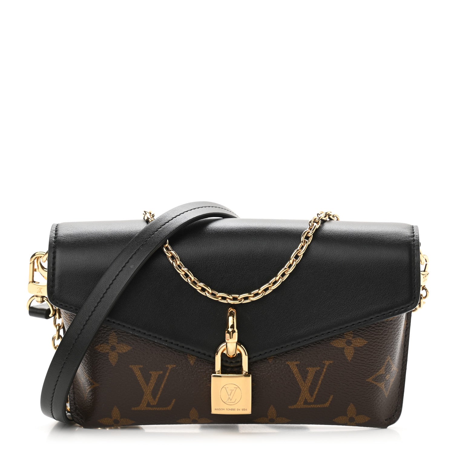 Louis Vuitton Monogram Padlock On Strap Black 1 of 9