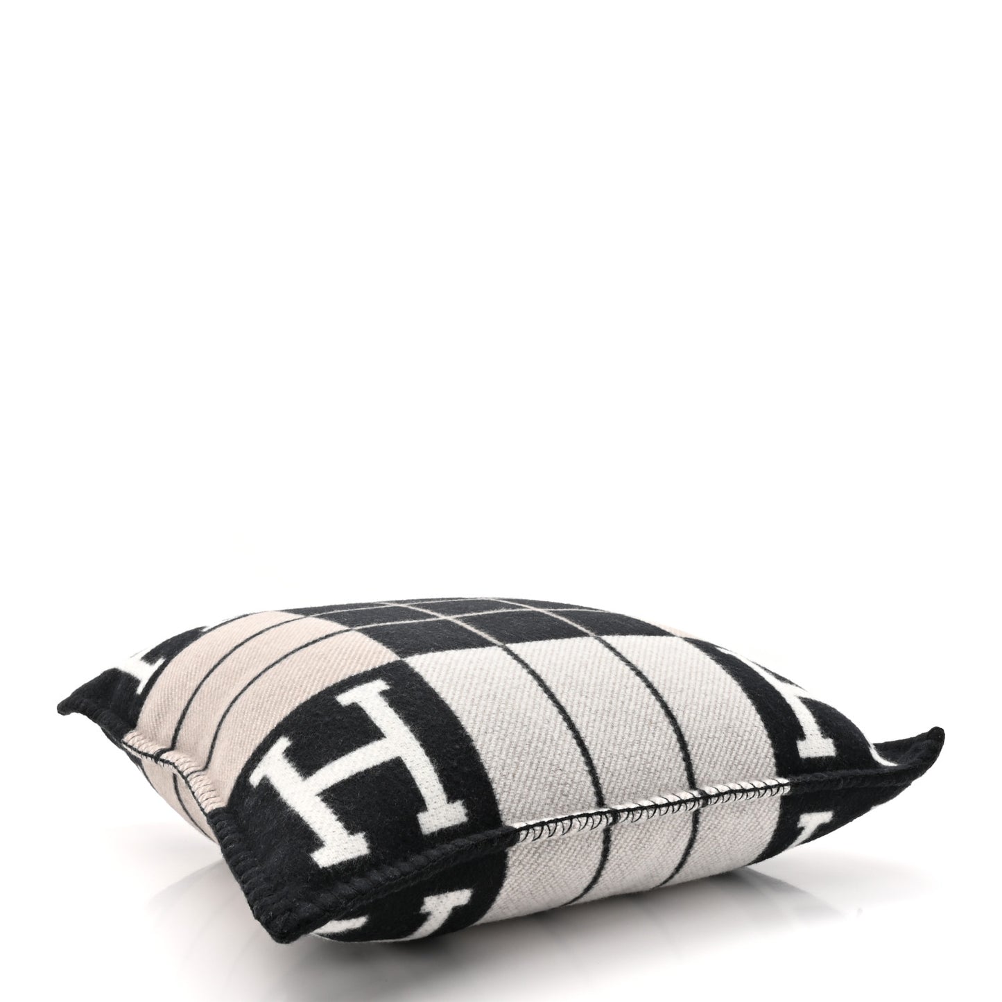 Wool Cashmere Avalon III Pillow PM Ecru Black