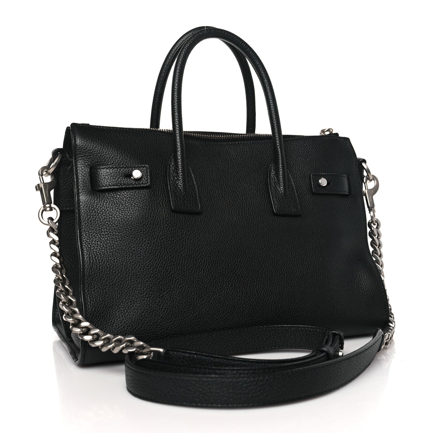 Saint Laurent Grained Calfskin Baby Supple Sac De Jour Black 3 of 11