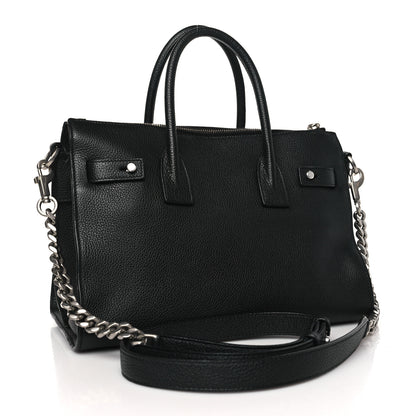 Saint Laurent Grained Calfskin Baby Supple Sac De Jour Black 3 of 11