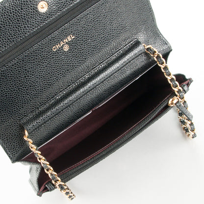 Chanel Caviar Quilted Wallet On Chain WOC Black 5 of 8