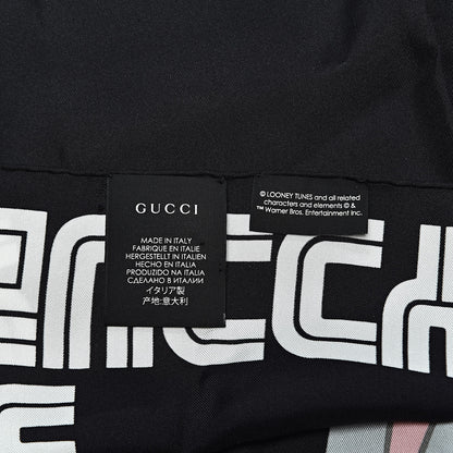 Gucci X SEGA Silk Guccy Bugs Bunny Scarf Black 3 of 4