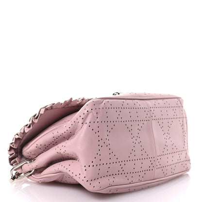 Christian Dior Lambskin Cannage Ruffle New Lock Flap Pink 4 of 11