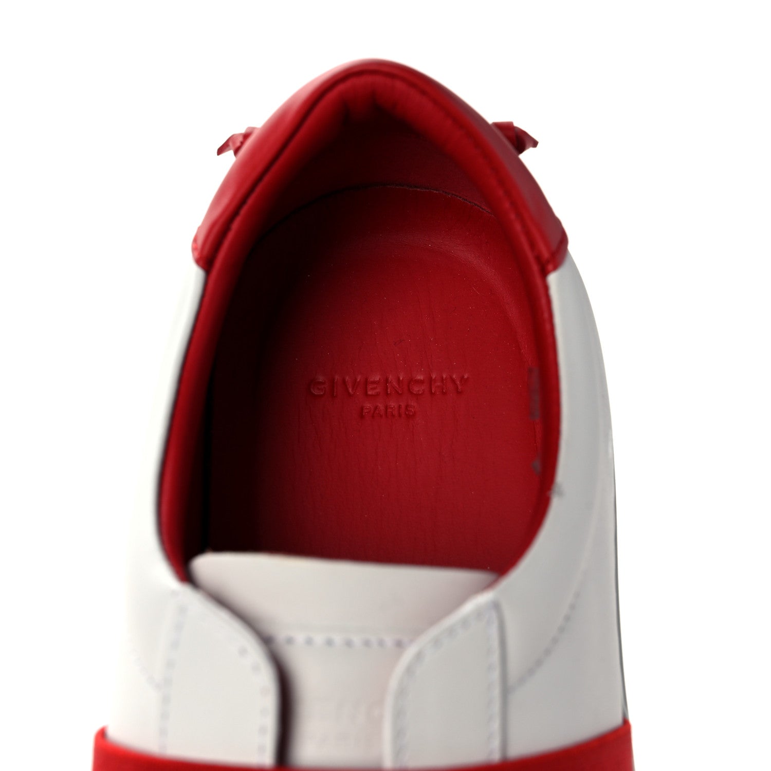 Givenchy Calfskin Band Logo Womens Urban Street Sneakers 39.5 White Red 7 of 11