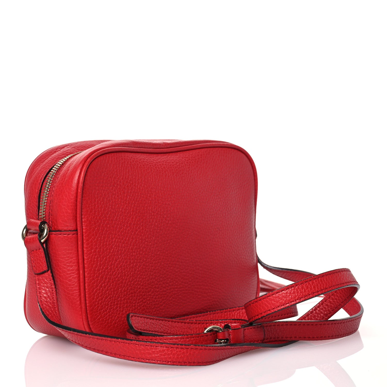 Gucci Pebbled Calfskin Small Soho Disco Bag Vibrant Red 3 of 19