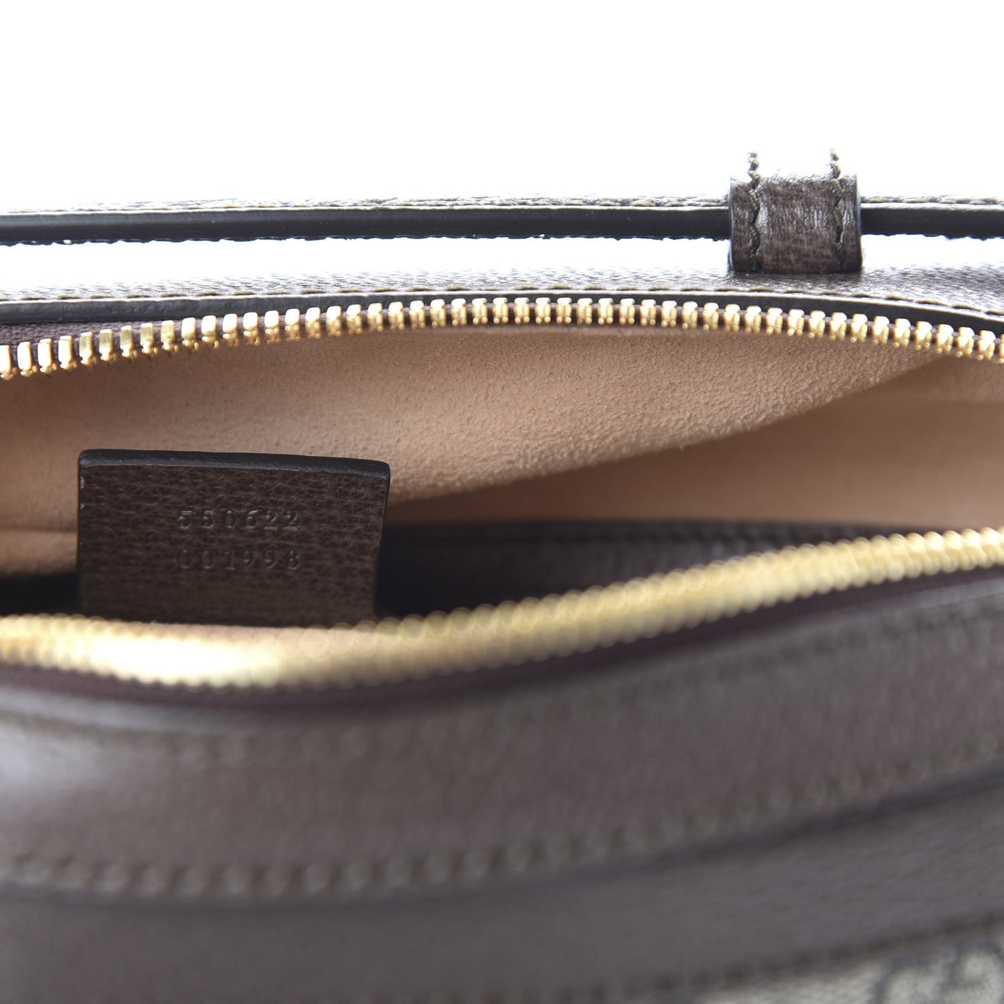 GG Supreme Monogram Web Small Ophidia Top Handle Shoulder Bag Brown