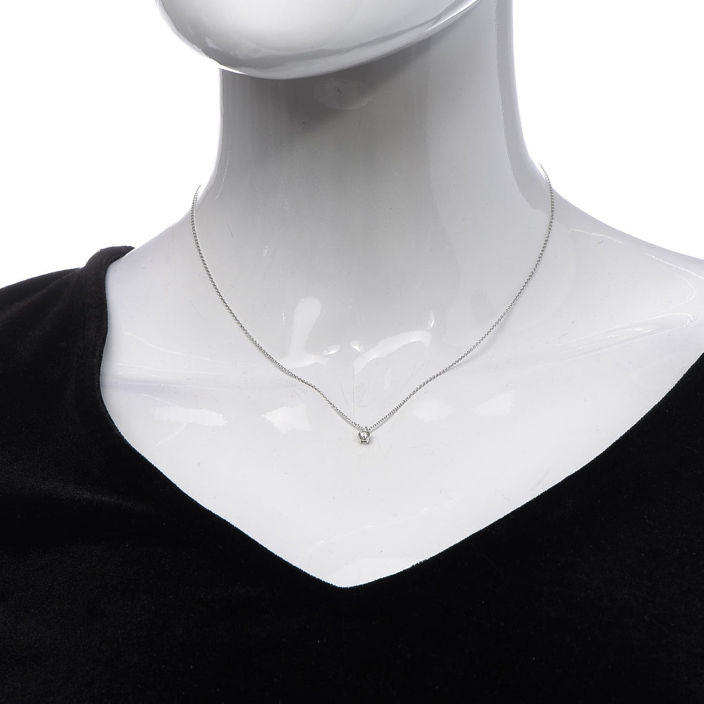 Platinum Diamond .18ct Solitaire Pendant Necklace