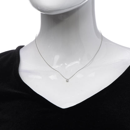 Tiffany Platinum Diamond .18ct Solitaire Pendant Necklace 2 of 6
