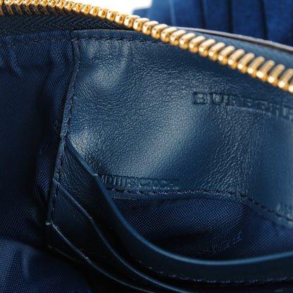 Burberry Suede Fringe Peyton Crossbody Clutch Bag Blue 8 of 8