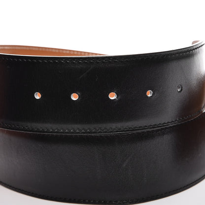 Hermes Box Chamonix 42mm Constance Reversible H Belt 100 Noir Natural 7 of 9