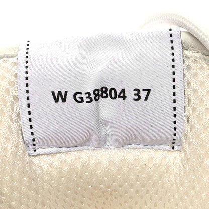 Chanel Suede Fabric Grained Calfskin Womens CC High Top Sneakers 37 White 6 of 10