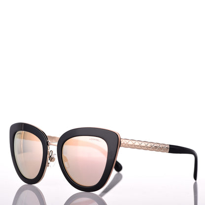 Chanel Cat Eye Quilted Sunglasses 5368 Black Pink 1 of 8