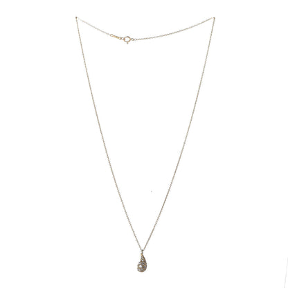 Tiffany 18K Yellow Gold Diamond Elsa Peretti Teardrop Pendant Necklace 3 of 6