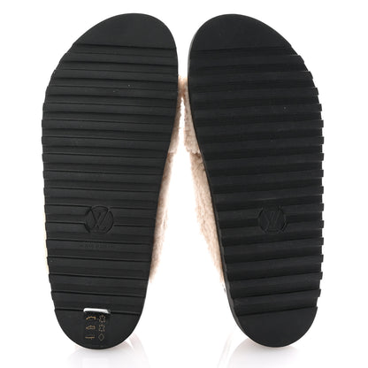 Louis Vuitton Shearling Paseo Flat Comfort Sandal 40 Nude 6 of 10