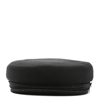 Hermes Cashmere Swift Womens Deauville Cap 58 Black 3 of 9