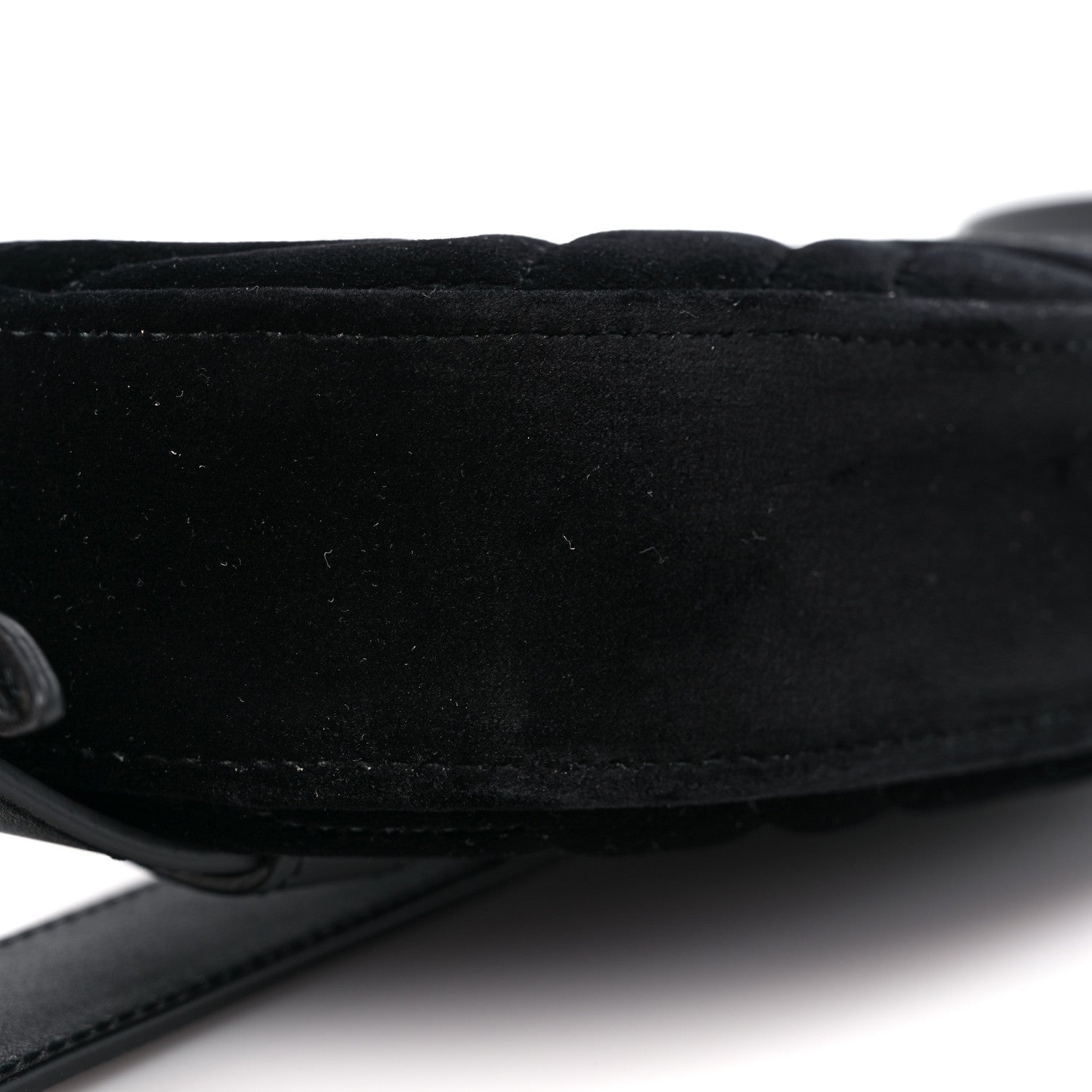 Gucci Velvet Matelasse GG Marmont Belt Bag 85 34 Black 9 of 11