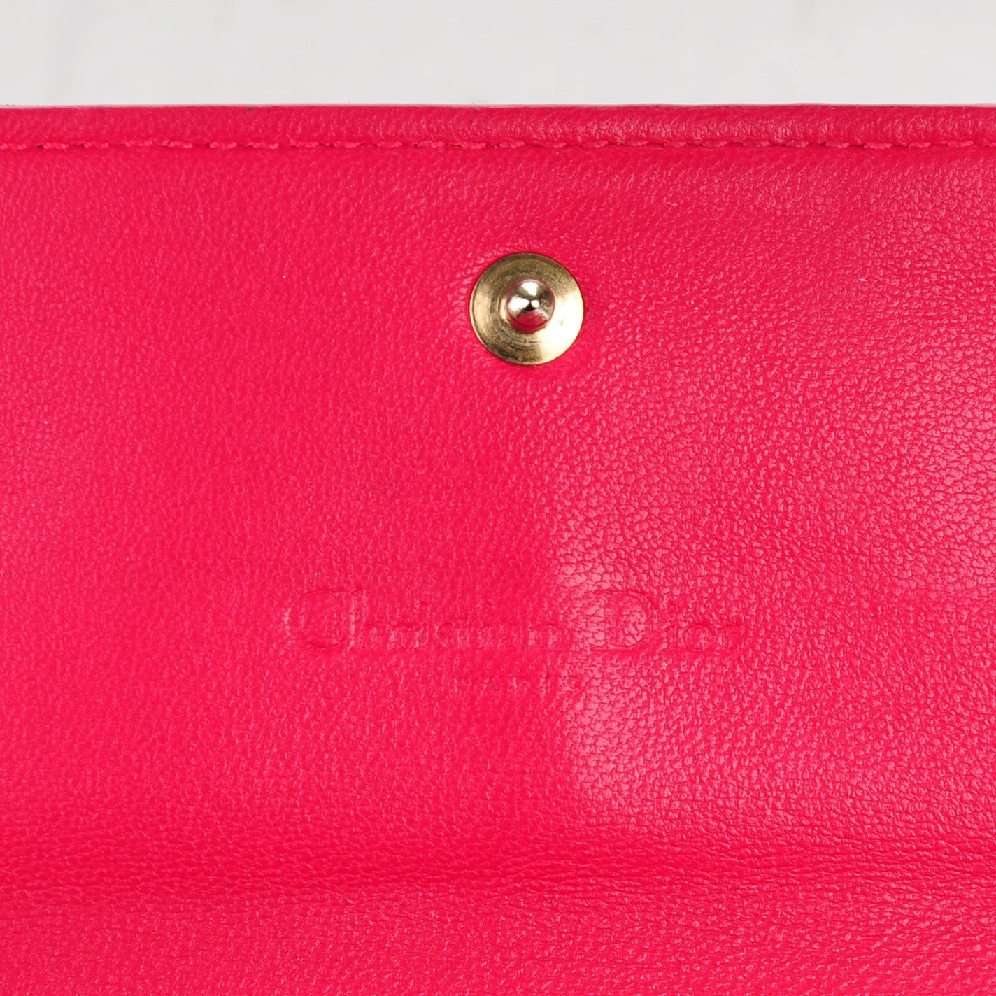 Lambskin Cannage Rendez-vous Chain Wallet Pink