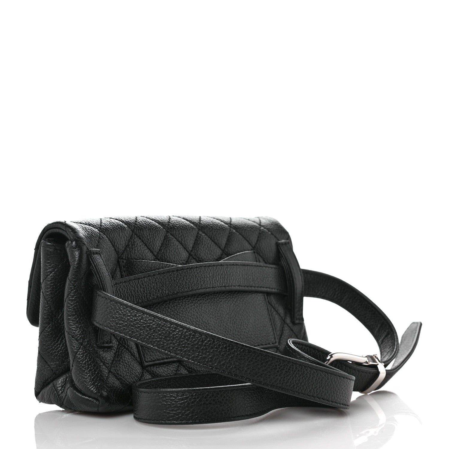 Chanel Grained Calfskin Quilted 2.55 Reissue Flap Belt Bag Clutch Black 3 of 9