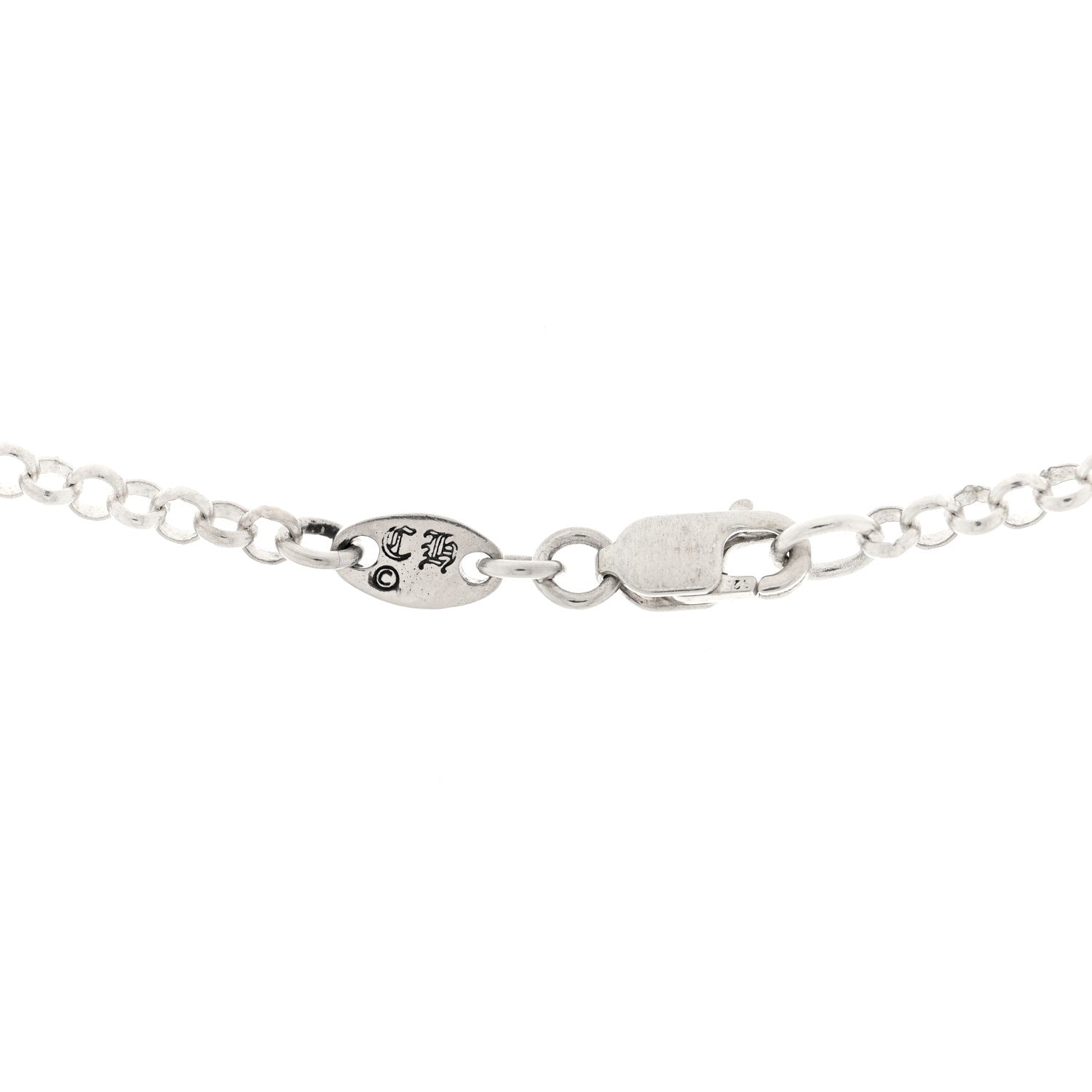 Chrome Hearts Sterling Silver Roll Chain Necklace 20
