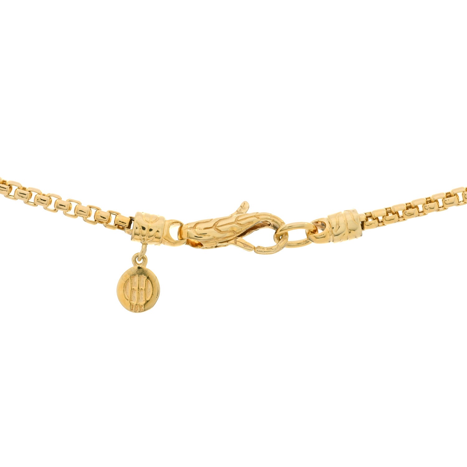John Hardy 18K Yellow Gold 2.5mm Box Chain Necklace 26" 3 of 3