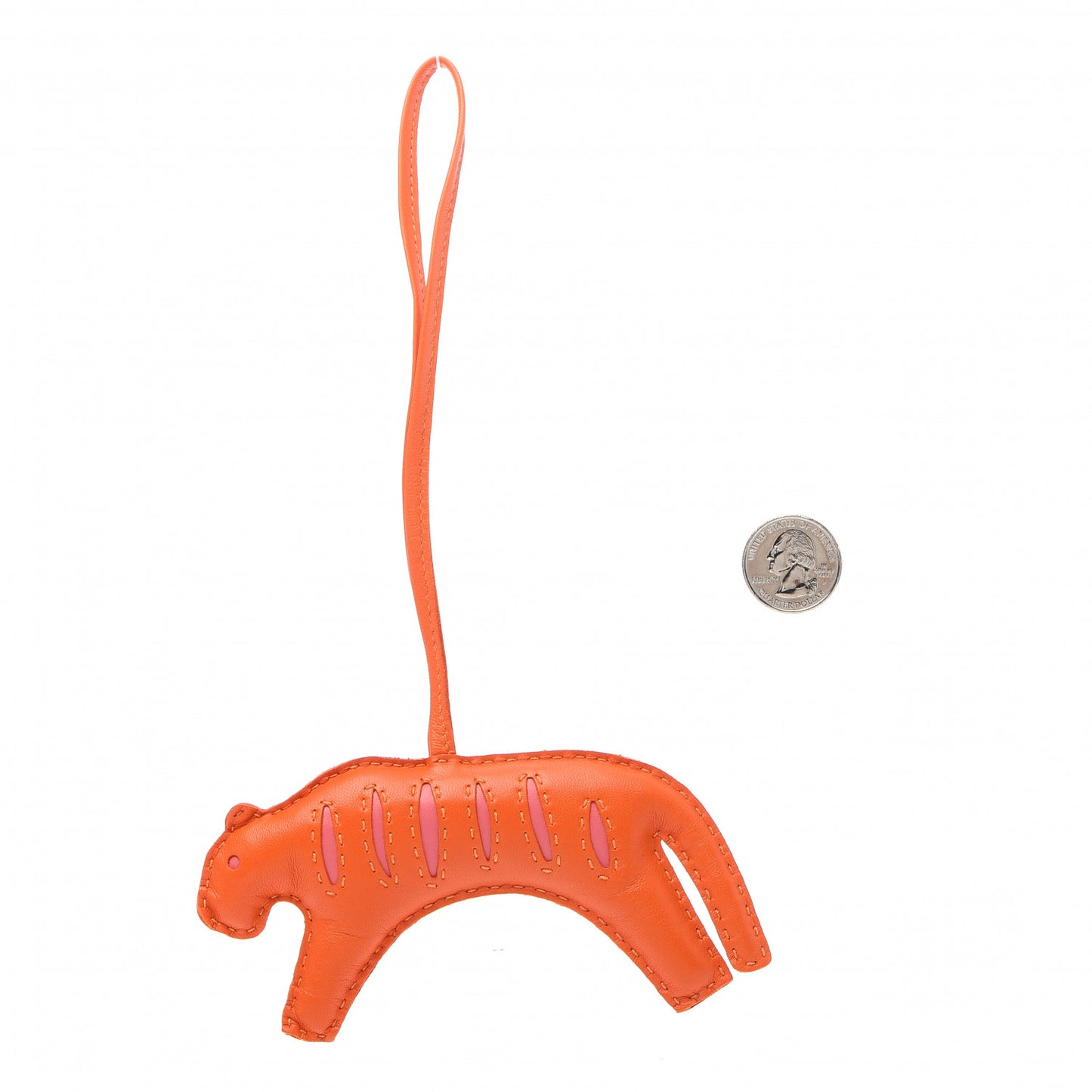 Milo Lambskin Rooroo Bag Charm Feu Rose Azalee