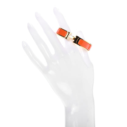 Hermes Enamel Narrow Clic Clac H Bracelet PM Orange 2 of 4