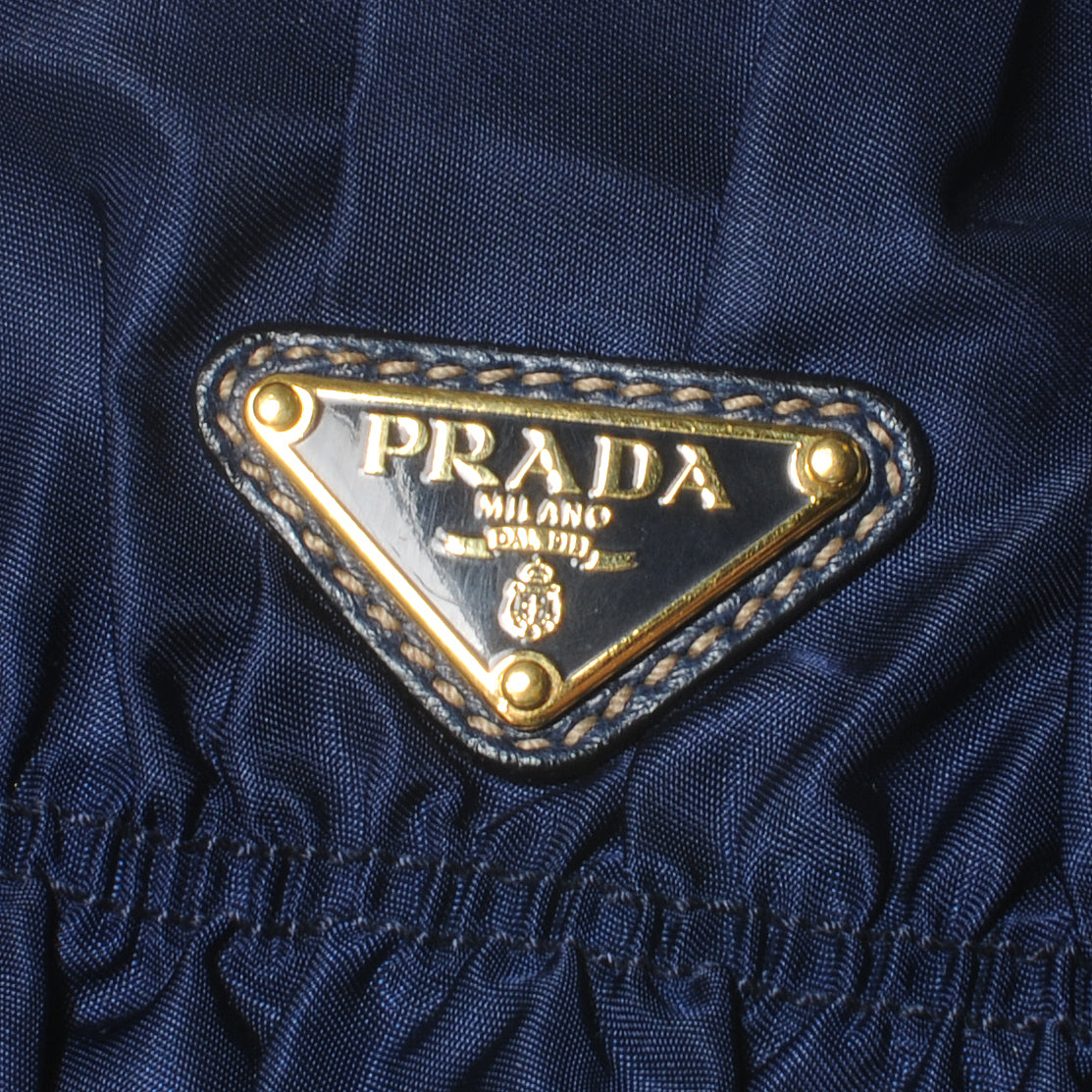 Prada Tessuto Nylon Gaufre Shoulder Bag Baltico 6 of 9