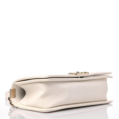Chanel Caviar Quilted Medium Boy Flap Ivory 4 of 12