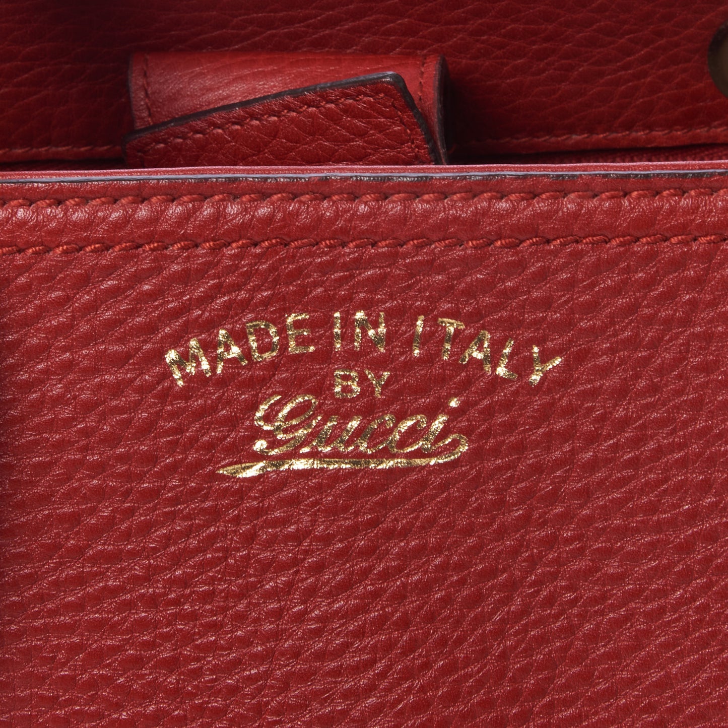 Calfskin Small Bamboo Shopper Tote Red