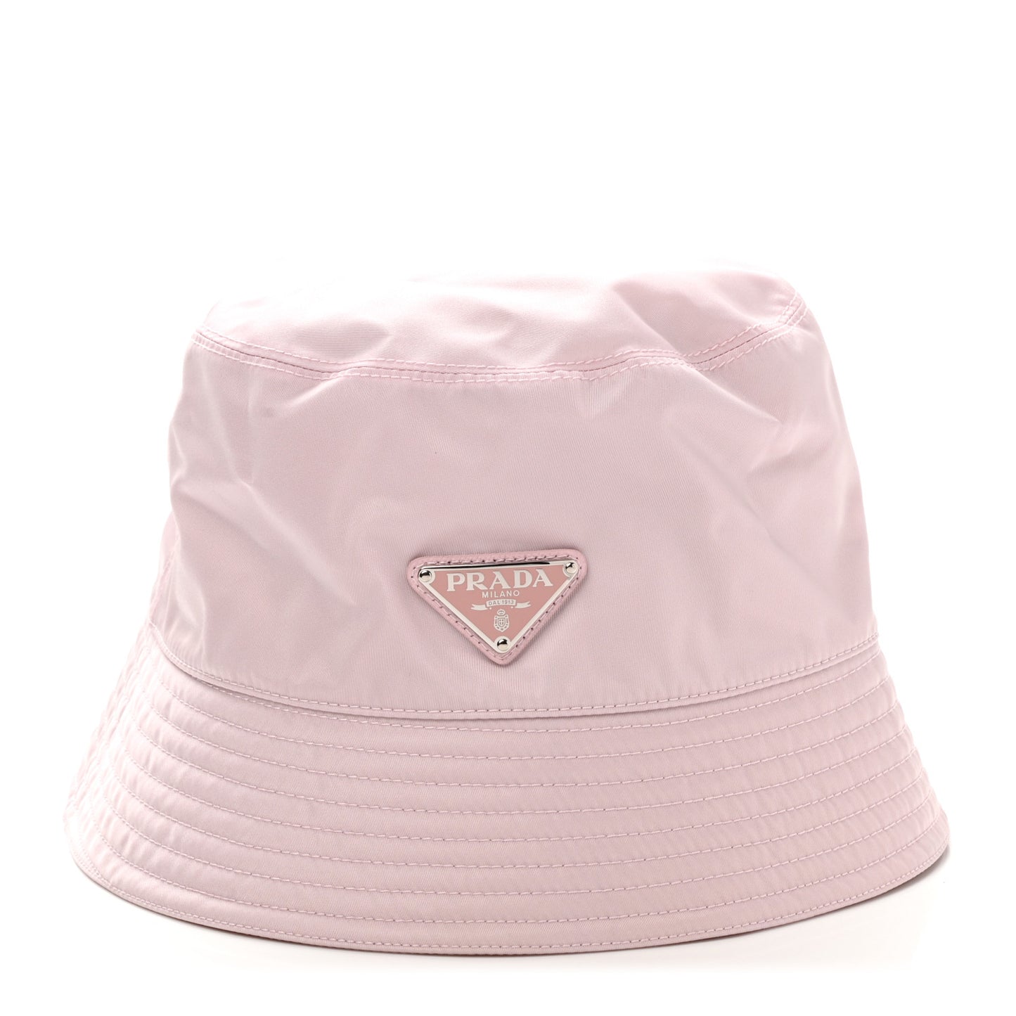 Re-Nylon Metal Triangle Logo Womens Bucket Hat XL Alabastro