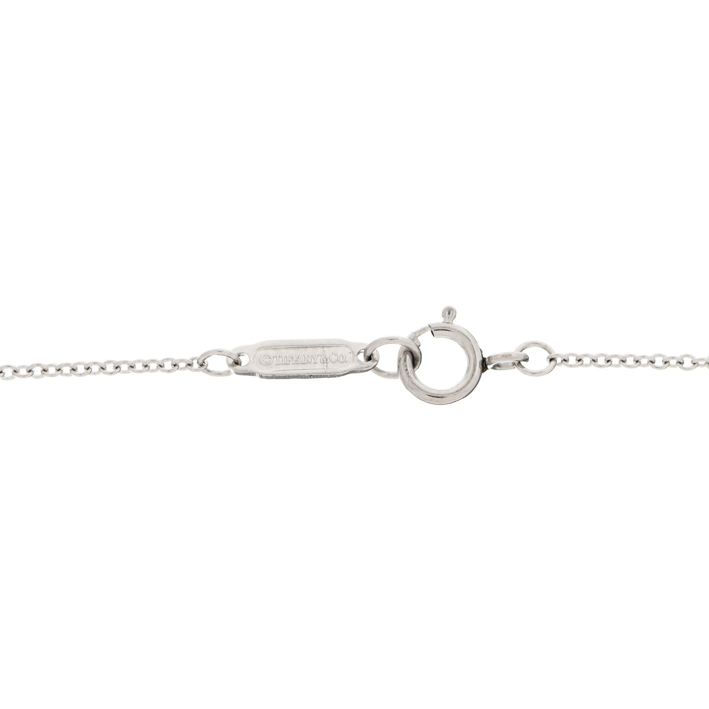 Platinum 18K Rose Gold Diamond Vintage Lock Pendant Necklace