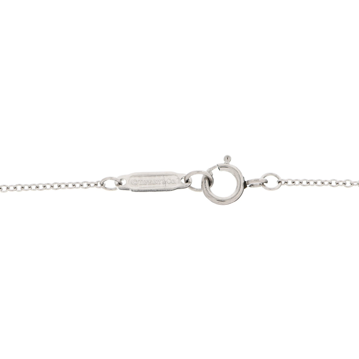 Tiffany Platinum 18K Rose Gold Diamond Vintage Lock Pendant Necklace 6 of 8