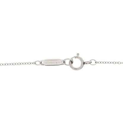 Tiffany Platinum 18K Rose Gold Diamond Vintage Lock Pendant Necklace 6 of 8